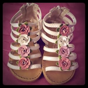Girls Flowered spring sandals